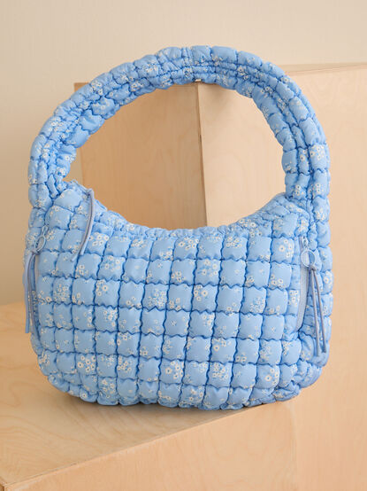 Proficient Floral Quilted Puffer Shoulder Bag - TULLABEE