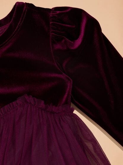 Caroline Velvet Toddler Dress - TULLABEE