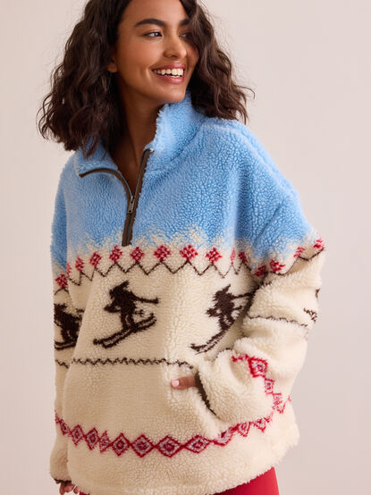 Ski Girl Sherpa Pullover - TULLABEE