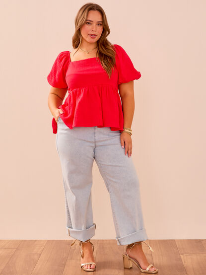 Nia Tie Back Babydoll Top - TULLABEE