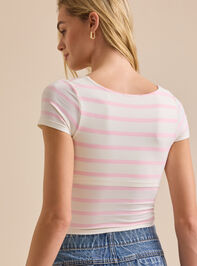 Everyday Seamless Striped Top Detail 4 - TULLABEE