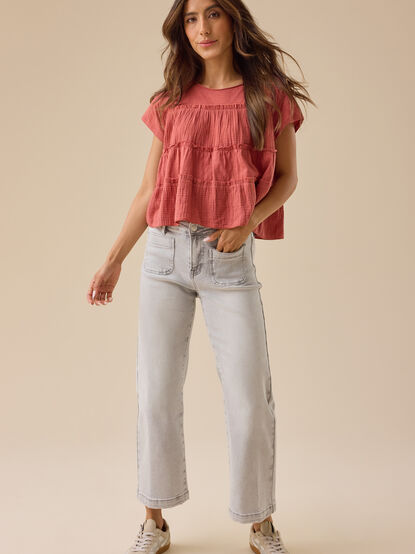 Alix Crop Wide Leg Jeans - TULLABEE