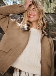 Elodie Suede Jacket - TULLABEE