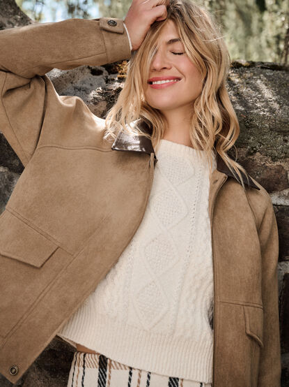 Elodie Suede Jacket - TULLABEE