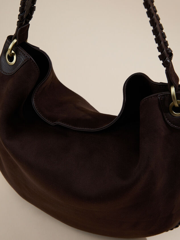 Chocolate Whipstitch Tote Detail 3 - TULLABEE