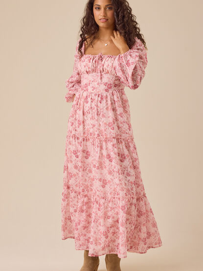 Whitney Long Sleeve Floral Maxi - TULLABEE