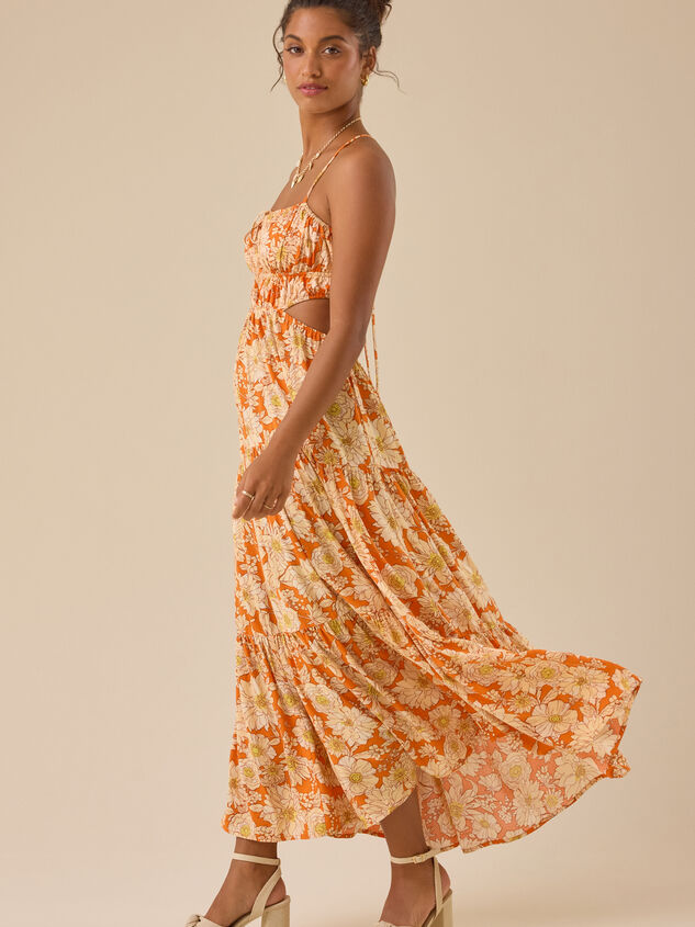 Oceania Cut-Out Maxi Dress Detail 4 - TULLABEE