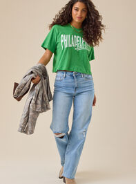 Philadelphia Eagles Banner Tee Detail 3 - TULLABEE