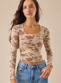Halo Long Sleeve Jacquard Top - TULLABEE