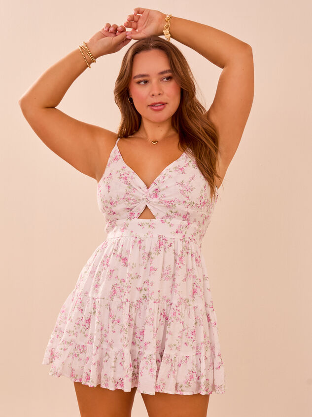 Alyiah Floral Mini Dress Detail 3 - TULLABEE