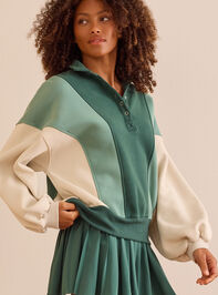 Peak Balloon Sleeve Pullover Detail 6 - TULLABEE