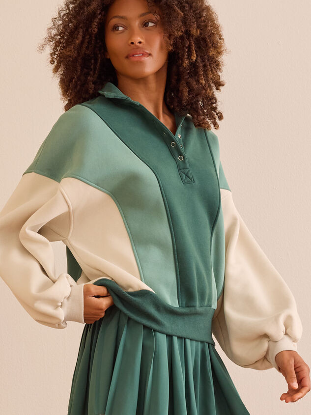 Peak Balloon Sleeve Pullover Detail 6 - TULLABEE
