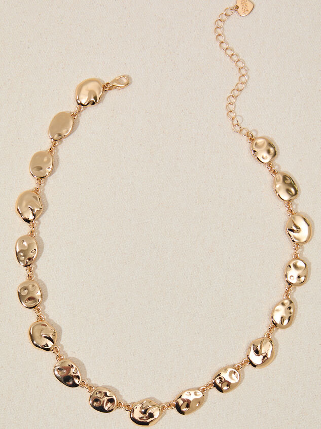 Hammered Organic Coin Choker - TULLABEE