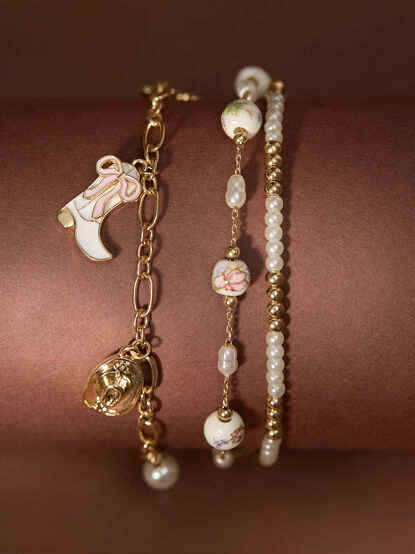 Coquette Cowgirl Bracelet Set - TULLABEE