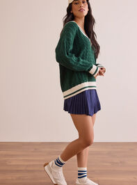 Campus Cable Sweater Detail 4 - TULLABEE