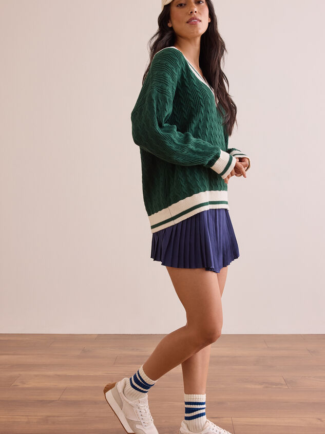 Campus Cable Sweater Detail 4 - TULLABEE