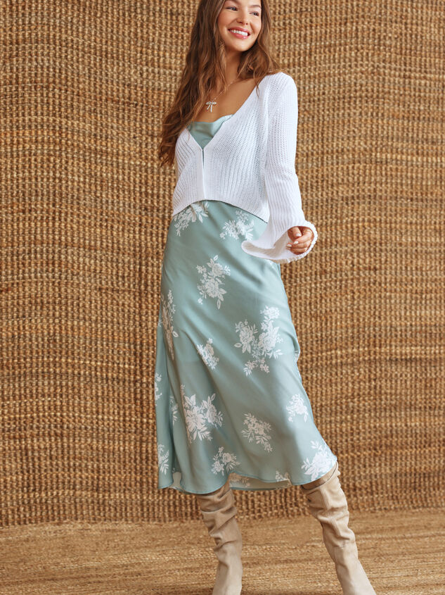 Allianna Floral Midi Dress Detail 6 - TULLABEE