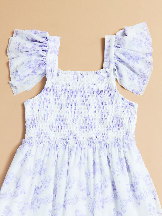 Mariella Lilac Mesh Dress Detail 2 - TULLABEE