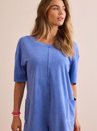 Hang Tough Washed Reversible Tee Romper Detail 3 - TULLABEE
