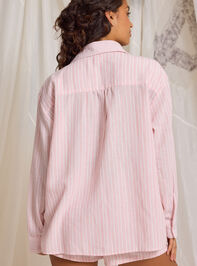 Hunter Linen Striped Top Detail 4 - TULLABEE