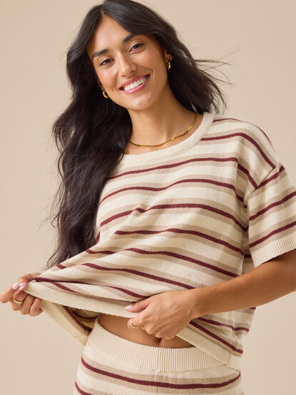 Roxy Stripe Mama Top by Rylee + Cru - TULLABEE