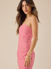 Ruby Gingham Mini Dress Detail 4 - TULLABEE