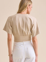 Millie Banded Hem Top Detail 5 - TULLABEE