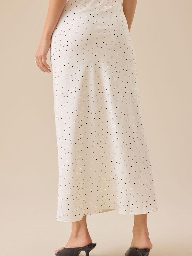 Frankie Polka Dot Midi Skirt Detail 5 - TULLABEE