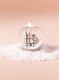 Monogram Snow Globe Christmas Ornament - K - TULLABEE