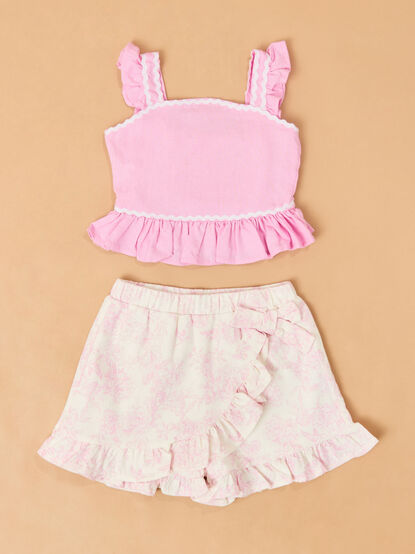 Tylee Ric Rac Top and Shorts Set - TULLABEE