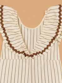Sienna Rick Rack Striped Jumpsuit Detail 4 - TULLABEE