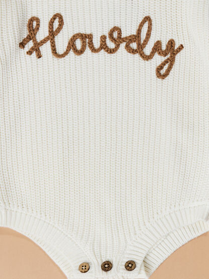 Howdy Sweater Bubble by Mudpie - TULLABEE