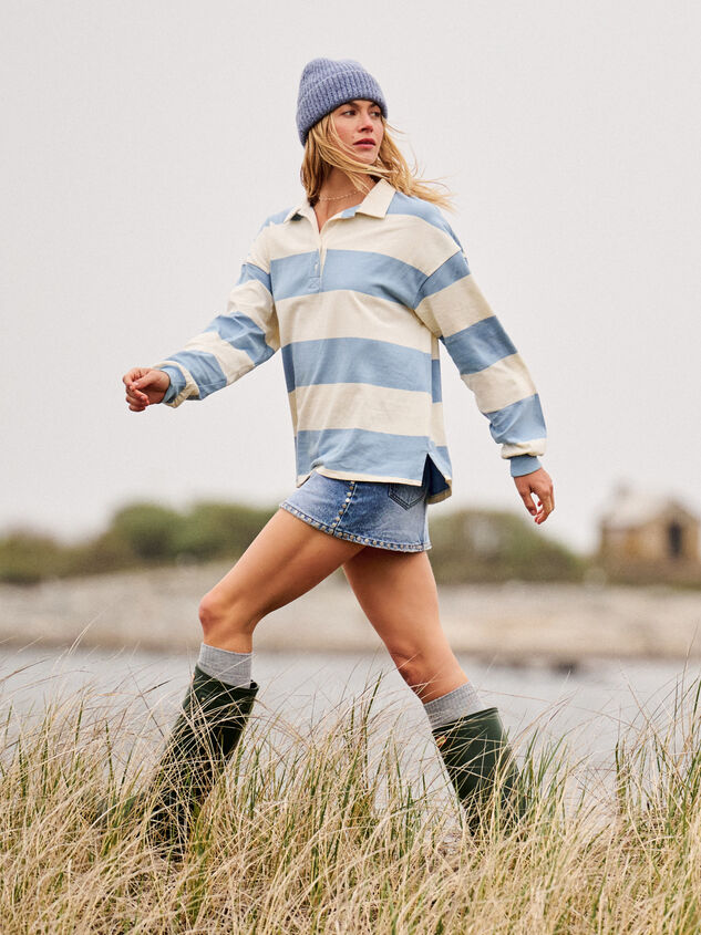 Landon Rugby Stripe Polo - TULLABEE