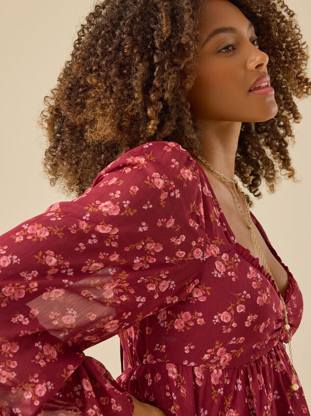 Tanya Floral Babydoll Top Detail 7 - TULLABEE