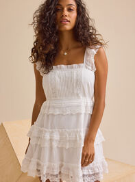Daphne Tiered Mini Dress Detail 4 - TULLABEE