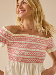 Norma Off-Shoulder Smocked Top Detail 2 - TULLABEE
