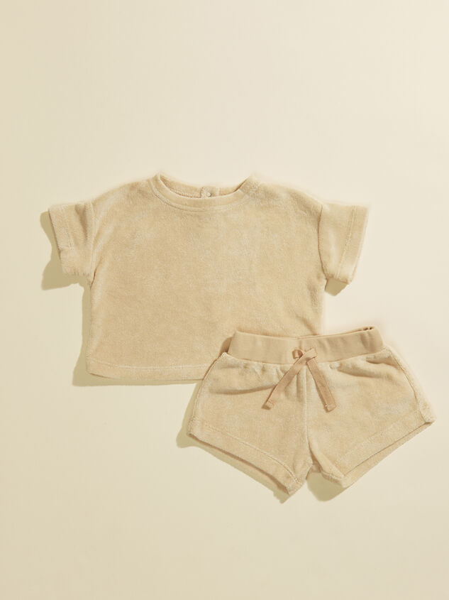Terry Tee and Shorts Set by Quincy Mae Detail 1 - TULLABEE