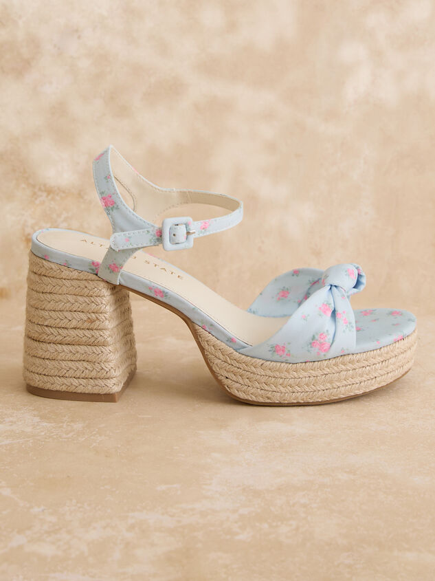 Hayleey Floral Wedges Detail 2 - TULLABEE