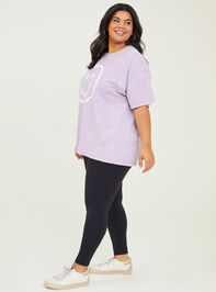 Smiley Face Oversized Tee Detail 3 - TULLABEE