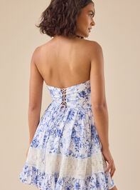 Scottlyn Strapless Floral Mini Dress Detail 3 - TULLABEE