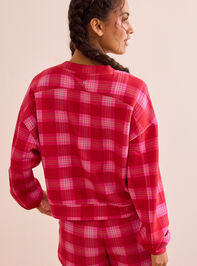 Supersoft Crew Plaid Pullover Detail 6 - TULLABEE