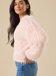 Tia Fuzzy Cardigan Detail 5 - TULLABEE