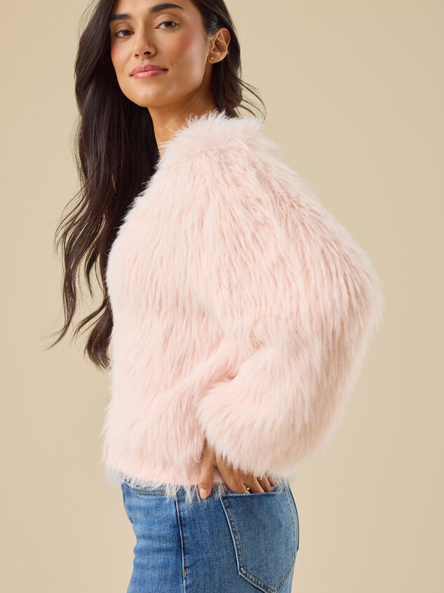 Tia Fuzzy Cardigan Detail 5 - TULLABEE