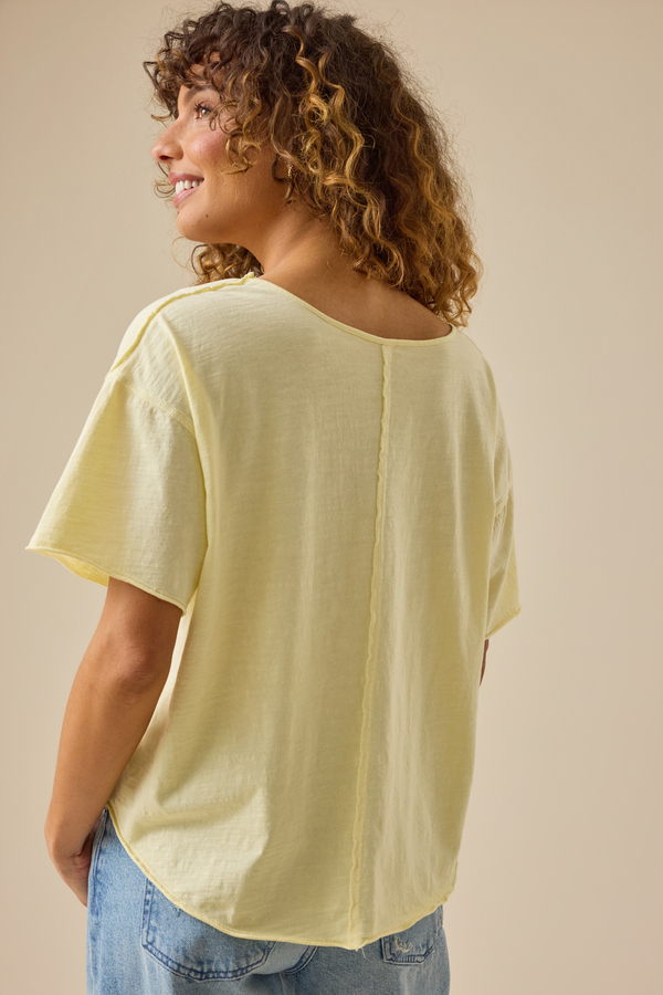 Hannah Slub Voop Tee Detail 5 - Altar'd State