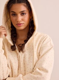 Rosy Ridge Fleece Romper Detail 5 - TULLABEE