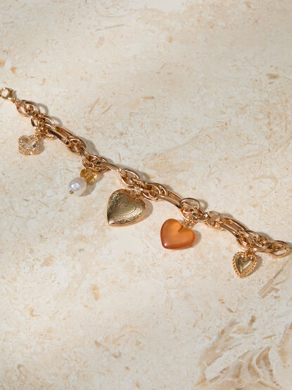 Locket Heart Charm Bracelet - TULLABEE
