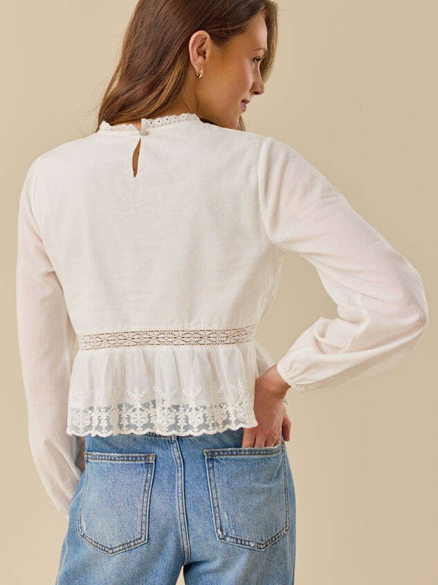 Anne Beaded Lace Top Detail 3 - TULLABEE