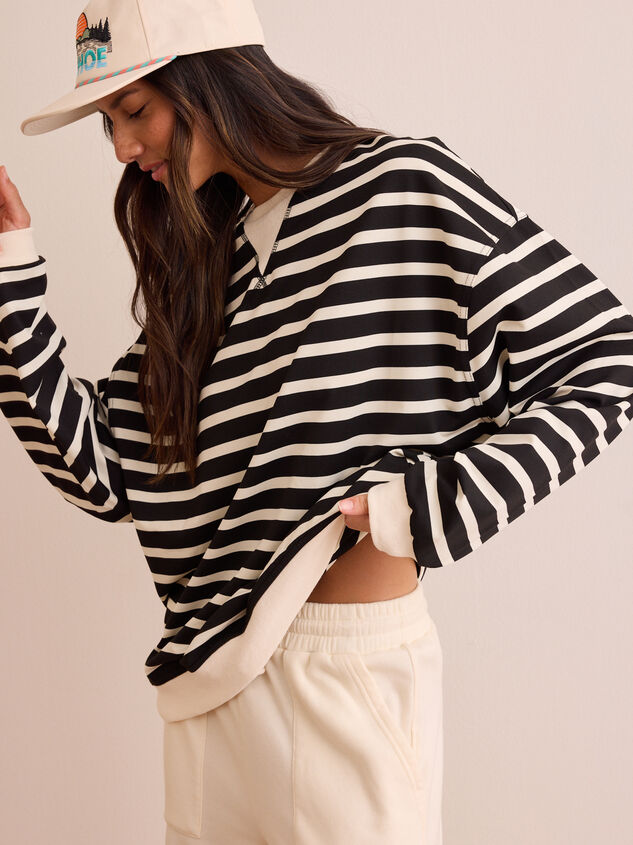 Swift Stripe Long Sleeve Top Detail 3 - TULLABEE