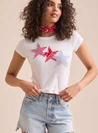 Star Patchwork Tee Detail 2 - TULLABEE