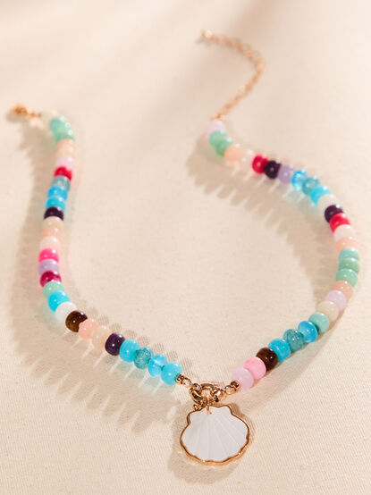 Shell Colorful Bead Necklace - TULLABEE
